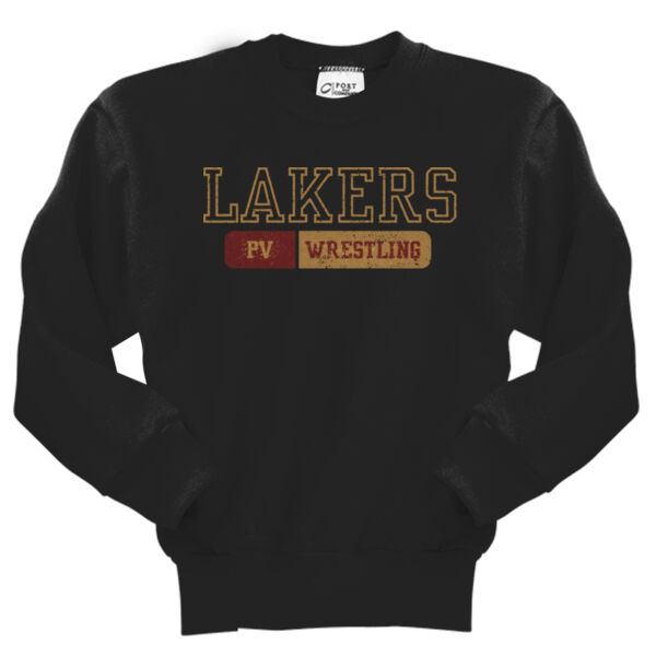 Lil Lakers Wrestling #1 - Youth Core Fleece Crewneck Sweatshirt Thumbnail