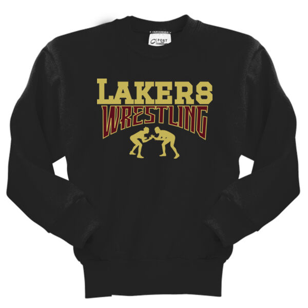 Lil Lakers Wrestling #3 - Youth Core Fleece Crewneck Sweatshirt Thumbnail