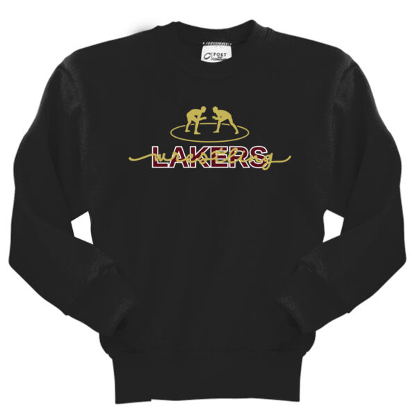 Lil Lakers Wrestling #4 - Youth Core Fleece Crewneck Sweatshirt Thumbnail